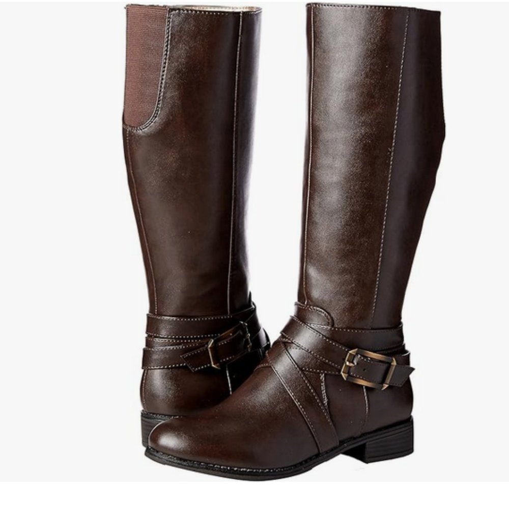 Lifestride Dark Brown Wide Calf BootsWomen’s Size 5